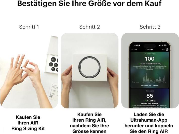 Produktbild Ultrahuman Ring Air (9, Raw Titanium)