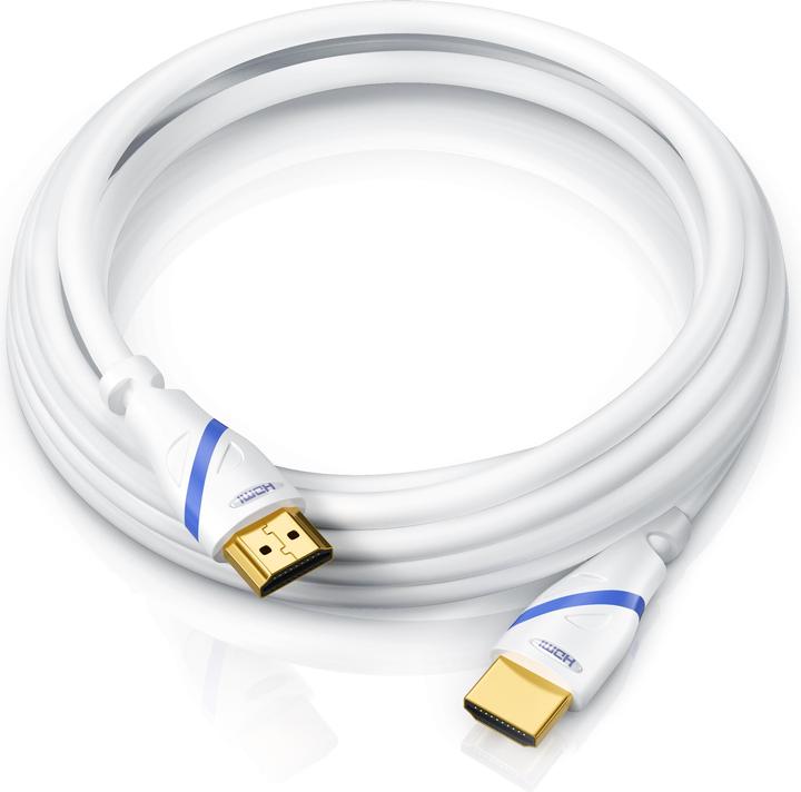 Actual product image Primewire HDMI cable 2.0b - 4k 60Hz Ultra HD - Ethernet Highspeed - Full HD - 3D - ARC - 3 x shielded (7.50 m, HDMI)