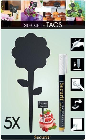 Actual product image Securit Gartenstecker SILHOUETTE TAG-FLOWE schwarz 18x7x0.1cm