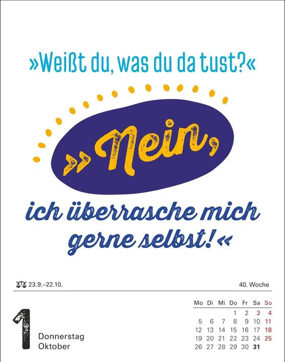 Actual product image Harenberg Lange Rede kurzer Gin Tagesabreisskalender 2026 - Der Sprüche-Kalender (11 x 14 cm, German)