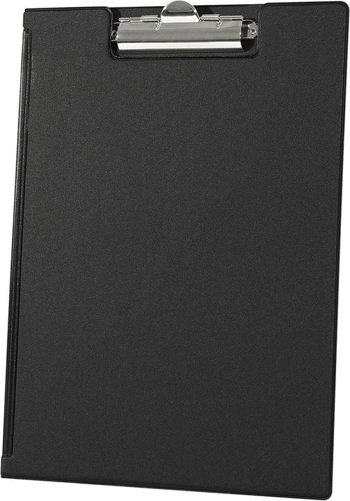 Image du produit Wedo Chemise à pince standard, DIN A4, noir en plastique, avec pince métallique, pochettes transparentes.