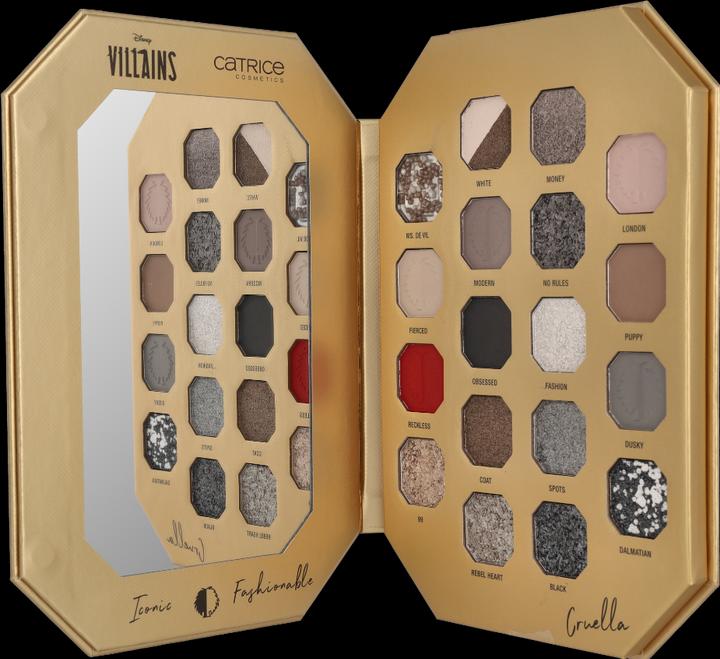 Actual product image Catrice Disney Villains Cruella Eyeshadow Palette 18 Colors Long-Lasting Vegan (#020 Fashion Above All)