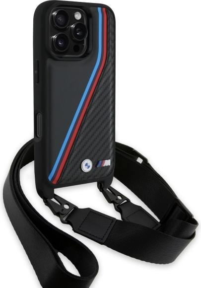 Actual product image BMW BMHCP16X23PSVTK iPhone 16 Pro Max 6.9" czarny/black hardcase M Edition Carbon Tricolor Lines (Apple iPhone 16 Pro Max)