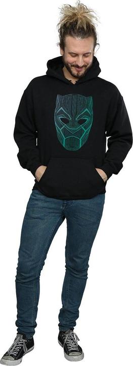 Immagine prodotto Felpa con cappuccio con maschera tribale Black Panther Uomo (M)