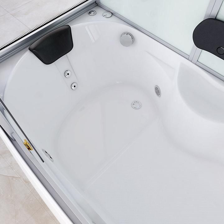 Image du produit Home Deluxe Douche à vapeur avec fonction hydromassage et éclairage LED YARU WHITE - 170x90x220 cm