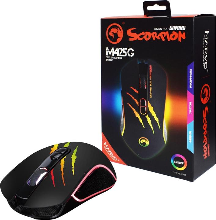 Actual product image Marvo M425G - programmable gaming mouse, black (Cable)