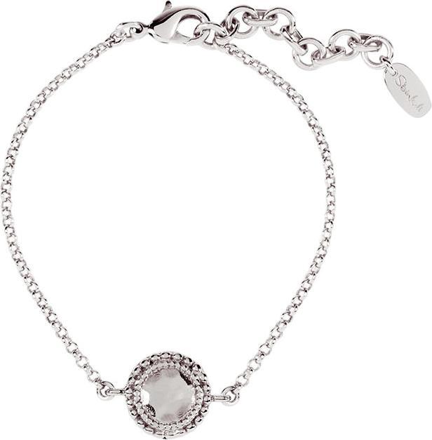Steinkult Armband "Maia" (20 cm, Messing Sterling Silber veredelt)