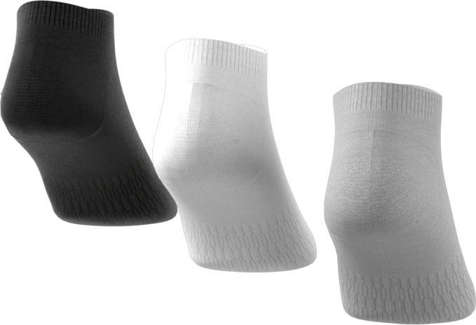 Produktbild adidas 3 Paar Performance No Show Sneaker Socken Unisex Kurzsocke, Farbe:schwarz - weiss - grau, Sock (XL)