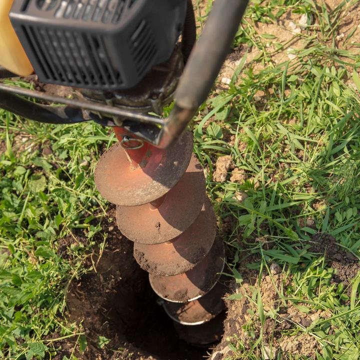 Actual product image Wiltec Petrol Ground Drill Set 1.4kW 1.9HP including Earth Auger Drill Bit 250mm