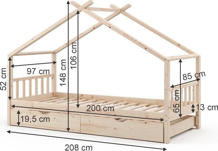 Image du produit VitaliSpa Hausbett Design (90 x 200 cm)