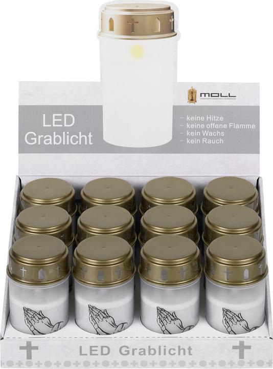 Metallwarenfabrik Moll LED-Grablicht batteriebetrieben (nicht enthalten) weiss (1 x)