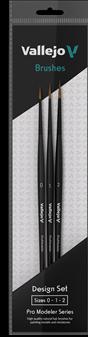 Image du produit Vallejo BRUSH SET / PRO MODELER - DESIGN SET - NATURAL HAIR (SIZES 0, 1 & 2)