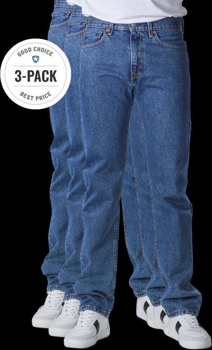 Levis 505 Jeans Straight Fit stonewash 3-Pack