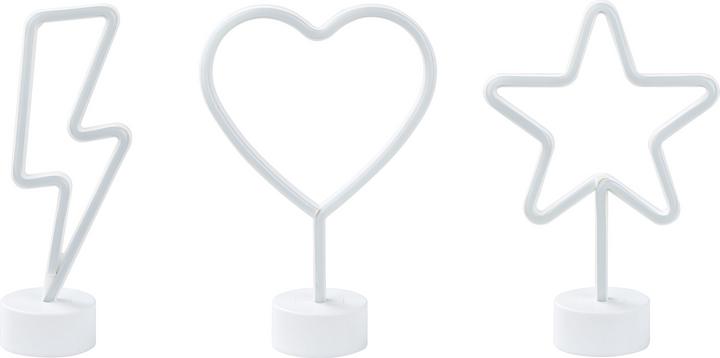 Actual product image Beliani Neon light LED decorative figure multicoloured set of 3 FLORETTA (320 lm)