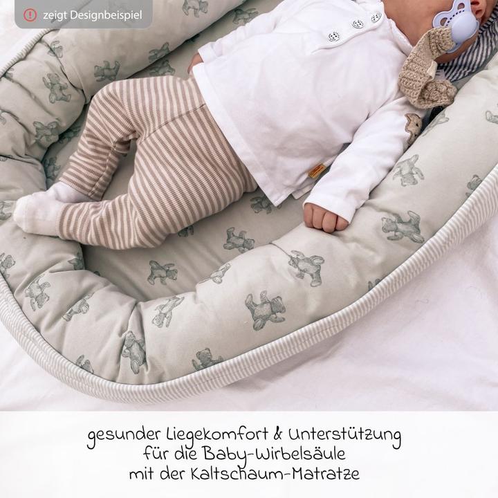 Actual product image Alvi Babynestchen & Bettschlangen Schlummer-Nestchen - Slub Muslin