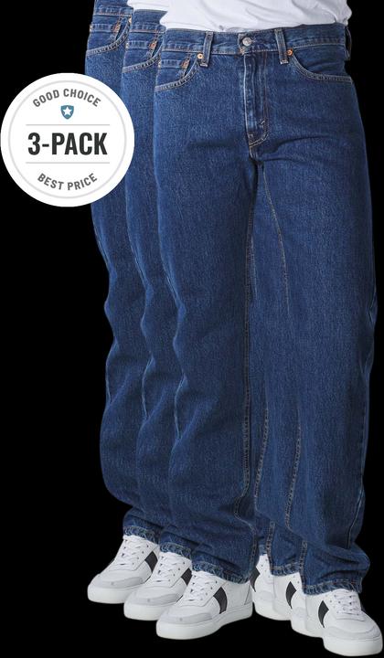 Levis 505 Jeans Straight Fit dark stonewash 3-Pack