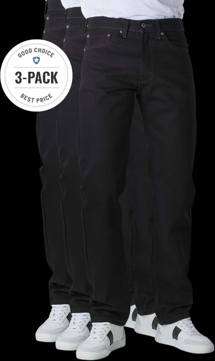 Levis 505 Jeans Straight Fit black 3-Pack