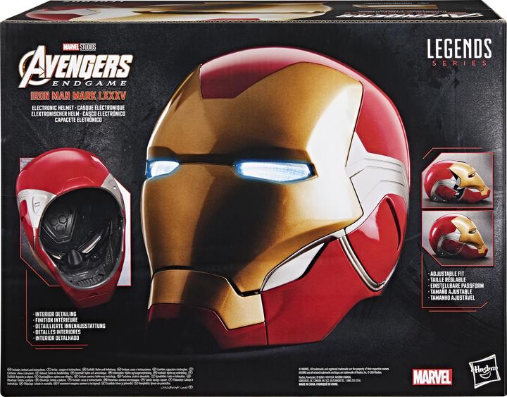 Actual product image Hasbro Avengers: Endgame Marvel Legends Electronic Helmet Iron Man Brand LXXXV