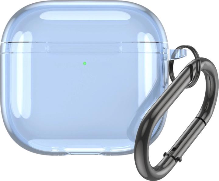 Productafbeelding Hurtel Airpods 4 Transparant Hoesje - Blauw (Hoofdtelefoon hoes)
