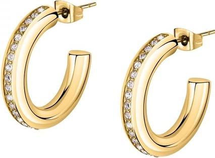Image du produit Morellato Boucles d'oreilles de luxe plaquées or avec cristaux clairs Creole SAVN01