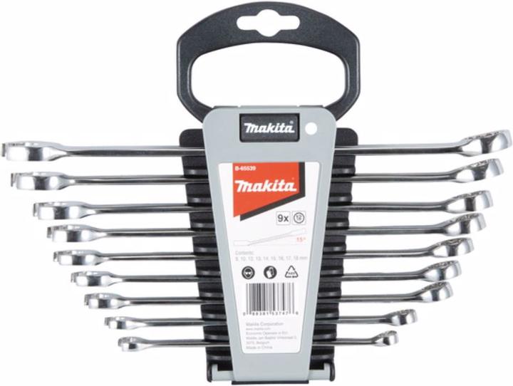 Immagine prodotto Makita Set di chiavi combinate 9 pezzi. (17 mm, 13 mm, 18 mm, 14 mm, 12 mm, 16 mm, 15 mm, 10 mm)