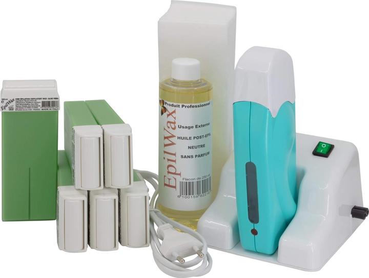 Immagine prodotto EpilWax Set per ceretta per la depilazione con supporto (250 ml, 109 x)