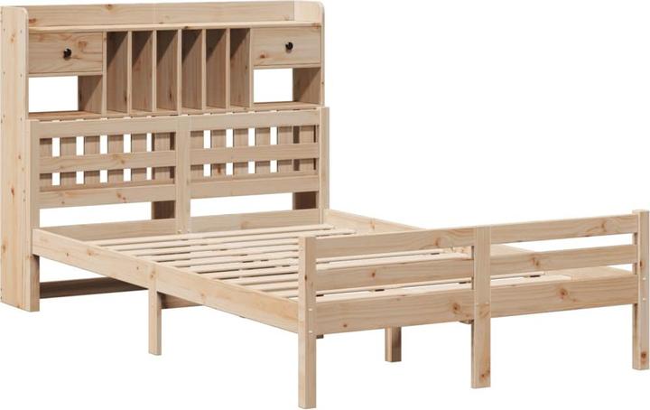 Produktbild VidaXL Massivholzbett Holzbett Bett Doppelbett Bettgestell 140x190cm Kiefernholz (140 x 190 cm)