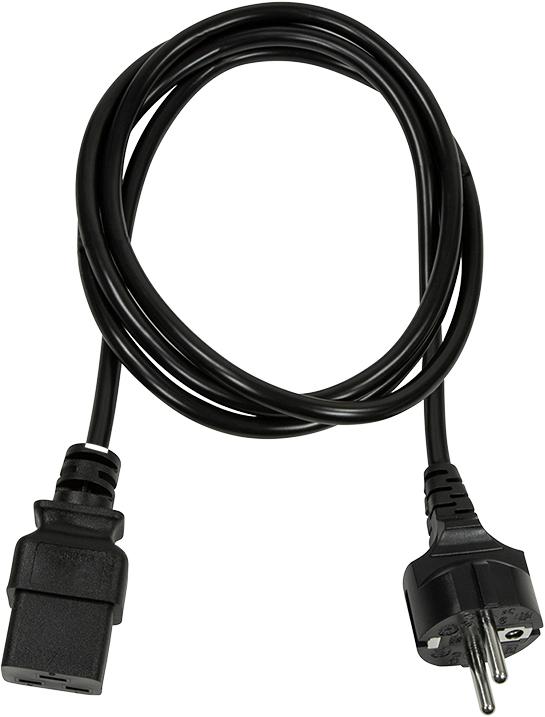 Produktbild LogiLink Power Cord CEE 7/7-IEC C19 black 1.80m (1.80 m)