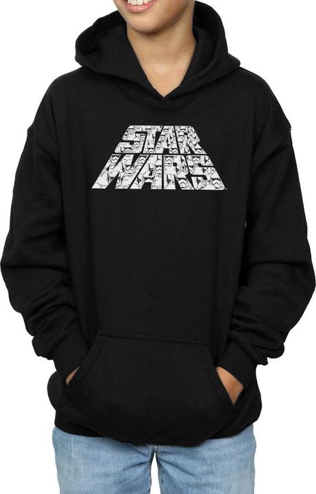 Actual product image Star Wars Boys The Rise Of Skywalker Trooper Filled Logo Hoodie (152, 158)