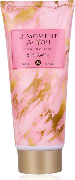 Accentra Bodylotion A MOMENT FOR YOU in Tube, 200ml, Duft: Gold Dust Rose, Farbe: rosa/gold, VE 6/24 (Körpercreme, Körperlotion, 200 ml)