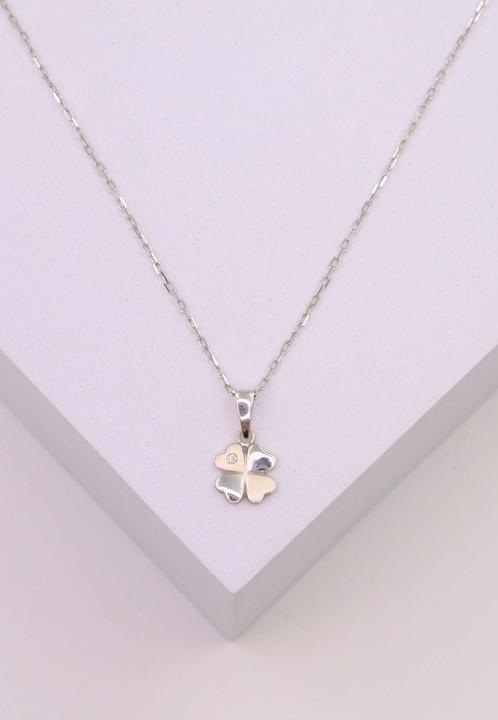 Produktbild Muau Diamond pendant cloverleaf white gold 750 brilliant H VS 0.01.00ct. 15x8mm (Weiss)