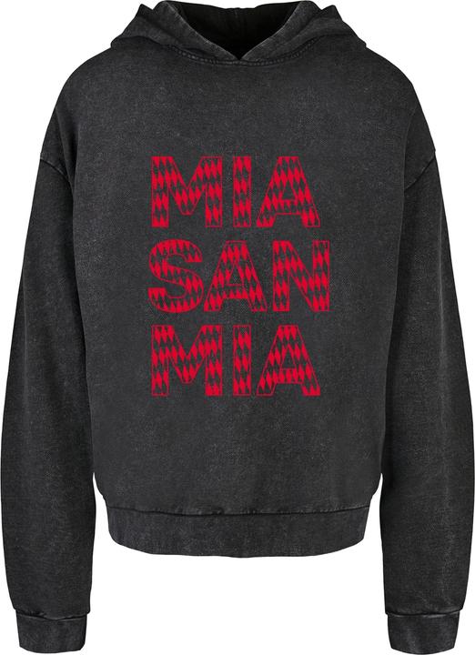 Produktbild FC Bayern München MSM Outline Red Acid Washed Oversized Hoody - 117465 (M)
