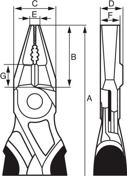 Produktbild Bahco verstärkte Kombizange, HD-Chrom-Zange 180 mm, (2630GC-180IP) (180 mm)