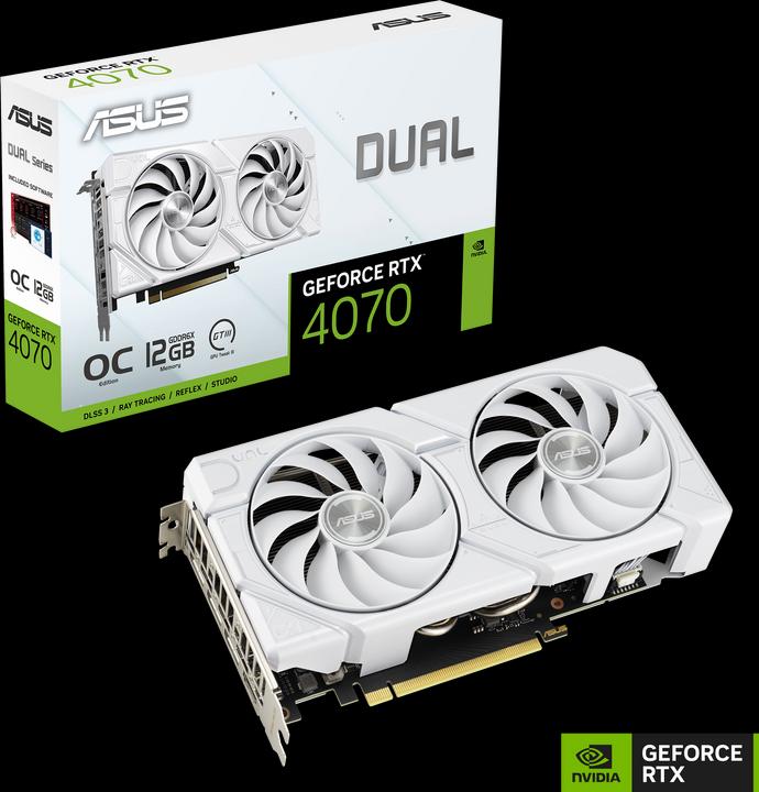 Actual product image ASUS Dual GeForce RTX 4070 EVO White OC (12 GB)