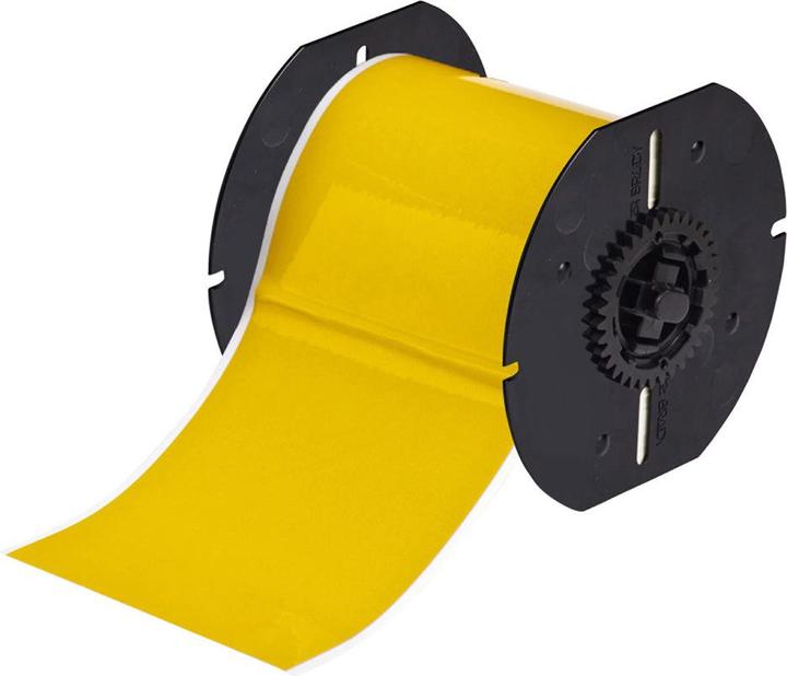 Actual product image Brady B30C-4000-584-YL, reflective vinyl tape, yellow, 101.6mm x 15.24m, permanent, continuous (1180