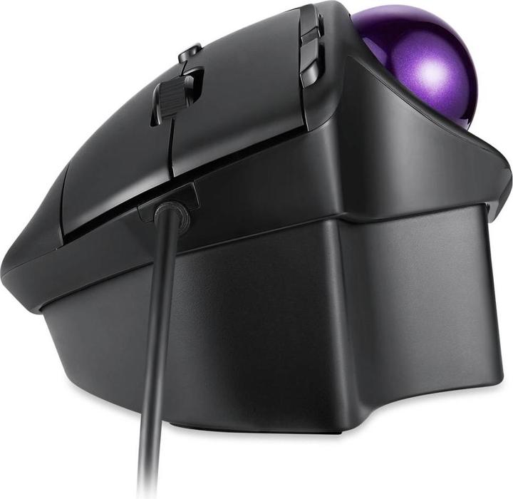 Actual product image Perixx PERIMICE-520, wired ergonomic trackball mouse, adjustable angle, 2 DPI level, black (Cable)