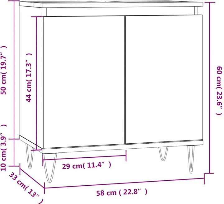 Produktbild VidaXL Etheline (58 x 33 x 60 cm)
