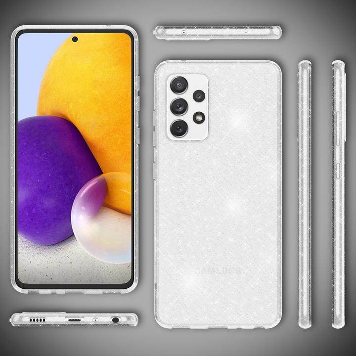 Produktbild Nalia Klare Glitzer Silikon Handyhülle (Samsung Galaxy A72)