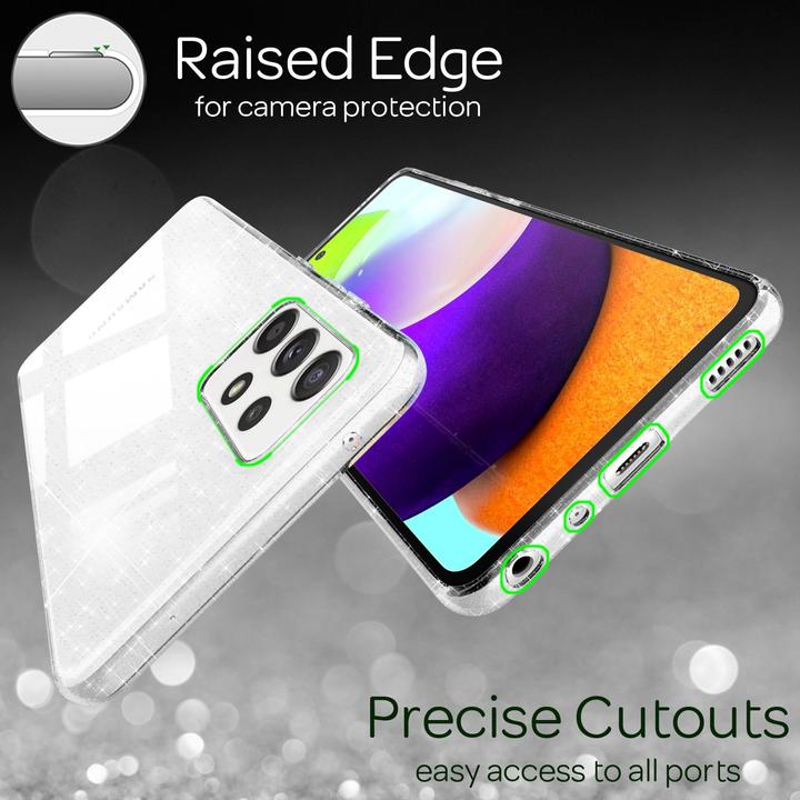 Productafbeelding Nalia Helder glitter siliconen hoesje voor mobiele telefoon (Samsung Galaxy A52)