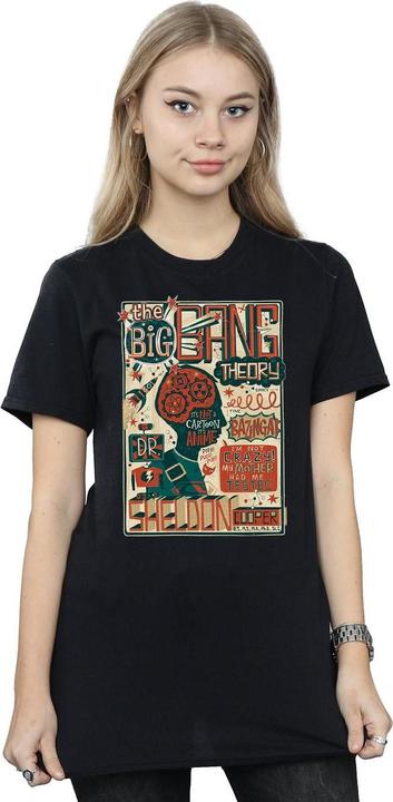 Immagine prodotto Big Bang Theory Femme/Les femmes - T-shirt boyfriend en coton avec affiche infographique (3XL)