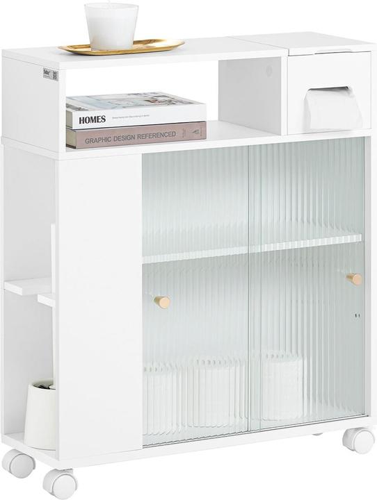Produktbild SoBuy Nischenregal mit Glastür (20 x 60 x 71 cm)