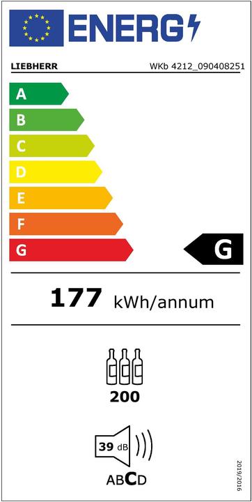 Label énergétique Liebherr WKb 4212