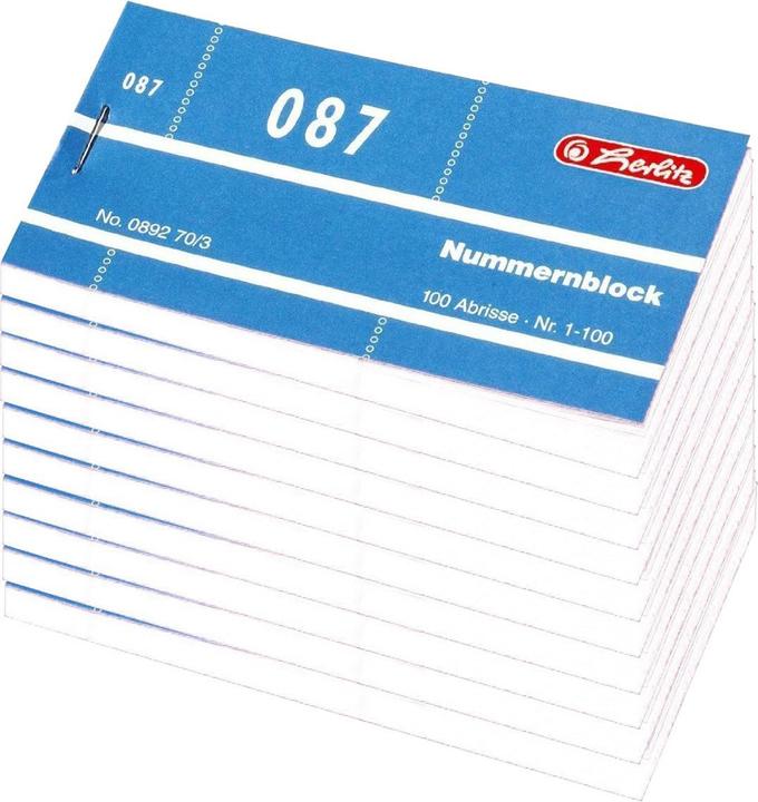 Produktbild Herlitz Nummernblock 1-1000 (1000 x)
