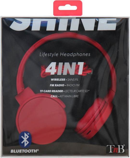 Image du produit T'nB SHINE Casque d'écoute rouge (8 h, Sans fil)