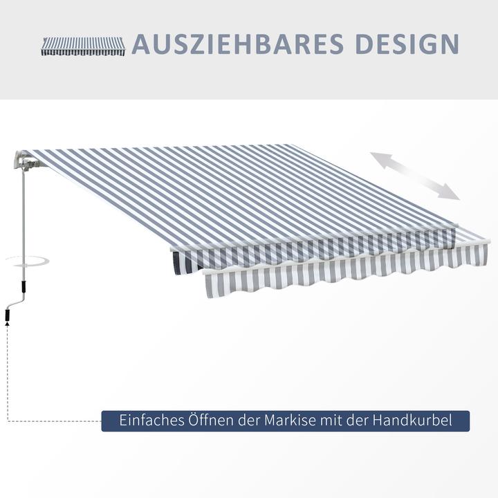 Actual product image Outsunny Garden awning with folding arm (2.95 m)