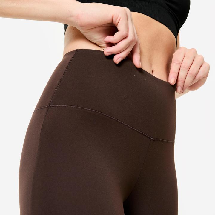 Produktbild Domyos Trainingshose Damen ausgestellt hoher Bund - braun (W35)