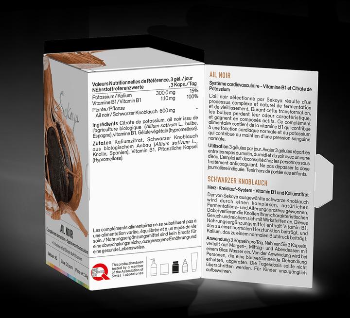 Immagine prodotto Sekoya Aglio nero | Supporto per la pressione alta (60 Pezzo/i, Pillole)