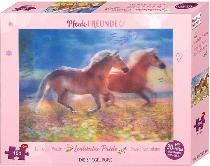 Produktbild Die Spiegelburg Lentikular Puzzle 3D Effekt Pferdefreunde (100 Teile)