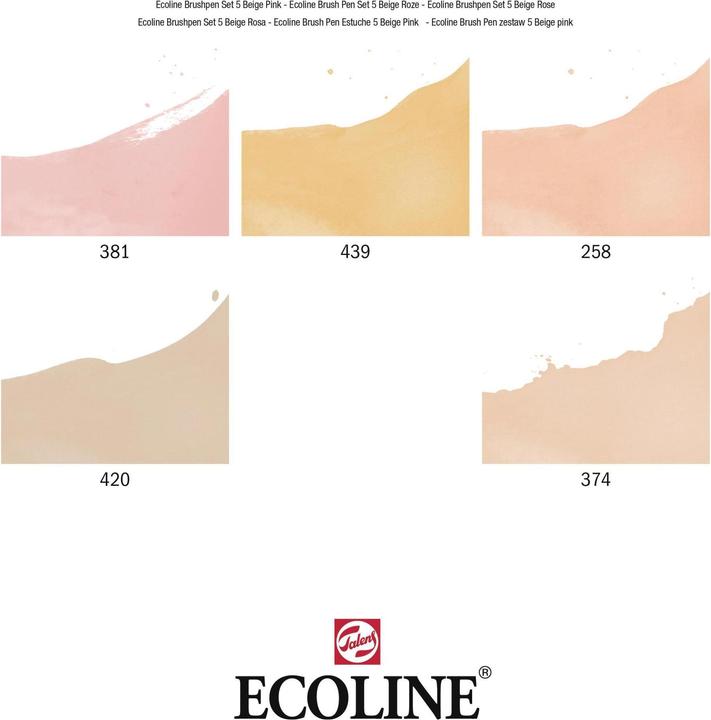 Image du produit Talens Brushpen Ecoline 5er Set, Rose, Largeur de trait : B, Brush (Rose, 1 x)