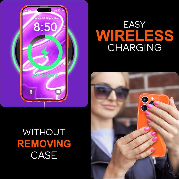Produktbild Nalia Klar Transparente Neon Silikon Hülle (Apple iPhone 16 Pro Max)